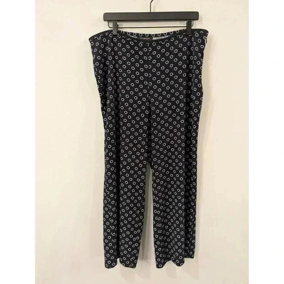 Talbots Women's Navy Polka Dot Pants Size 16 Casual & Stylish - Picture 1 of 10